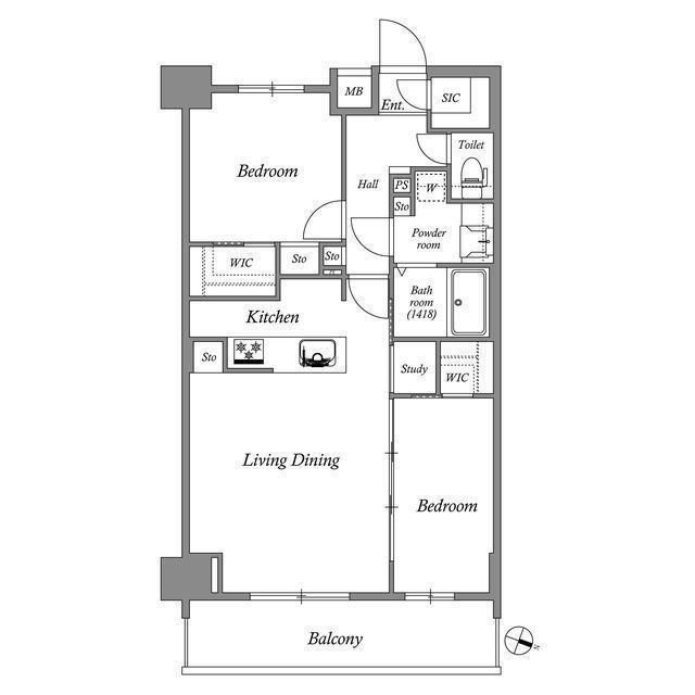 スプランディッド西日暮里（1104） 間取り図画像