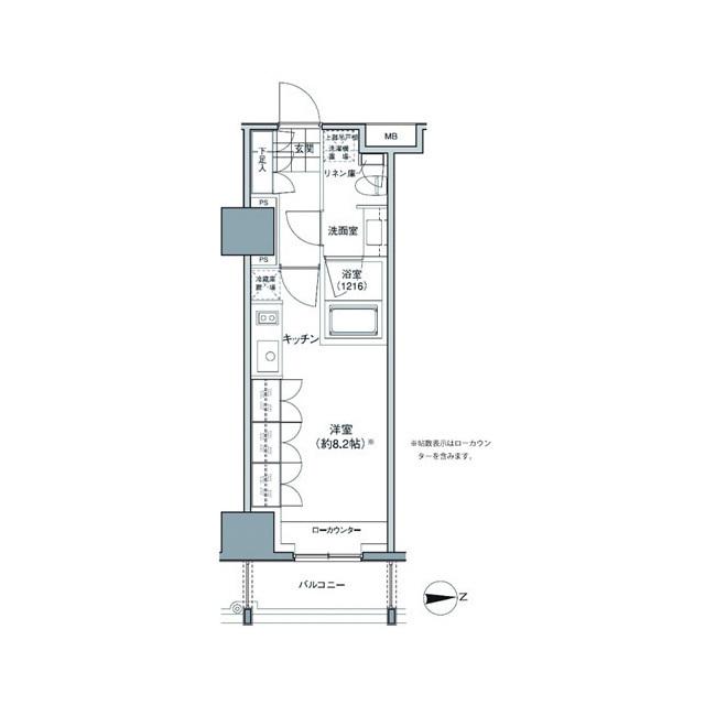 パークハビオ東中野（302） 間取り図画像