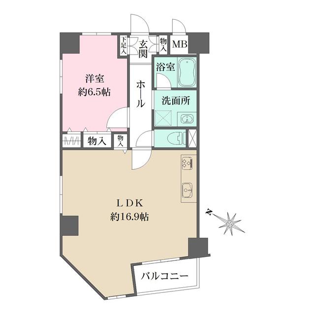 ダイヤハイツ自由が丘（406） 間取り図画像