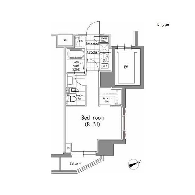 パークハビオ新橋（1208） 間取り図画像
