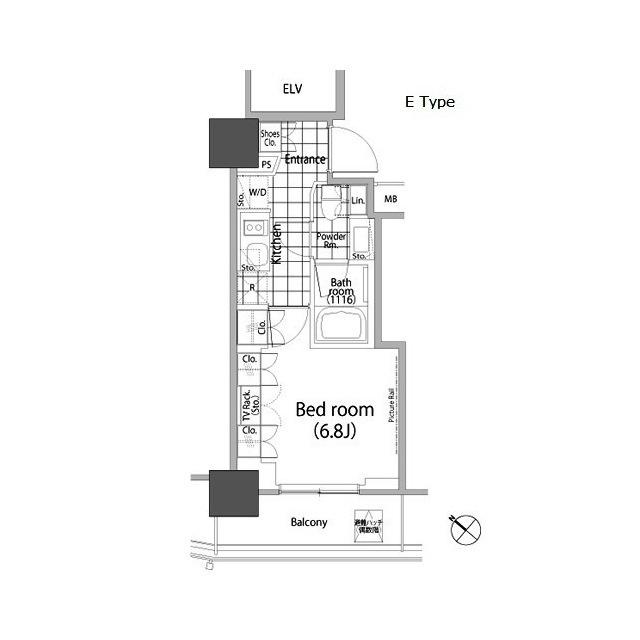 パークハビオ赤坂タワー（1611） 間取り図画像