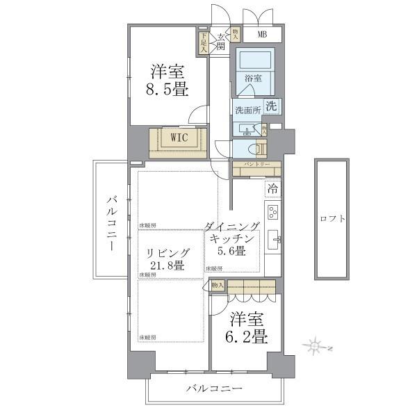 Ｂｒｉｌｌｉａ　ｉｓｔ　東雲キャナルコート（1413） 間取り図画像