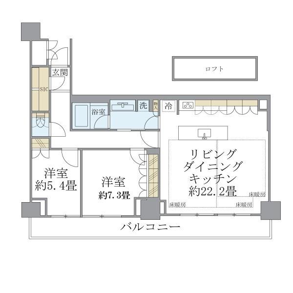 Ｂｒｉｌｌｉａ　ｉｓｔ　東雲キャナルコート（1410） 間取り図画像
