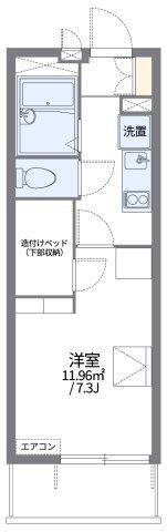レオパレスリバーパーク（308） 間取り図画像