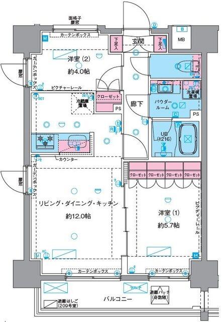 GENOVIA浅草Ⅵskygarden（0509） 間取り図画像