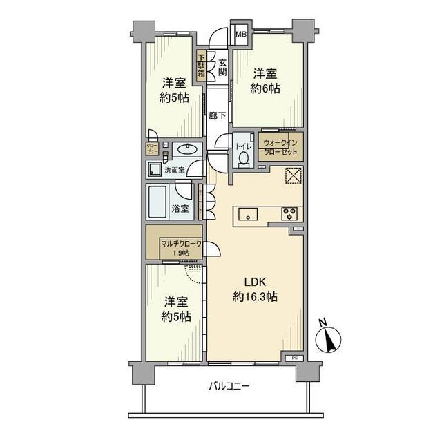 グランリビオ浜田山（213） 間取り図画像