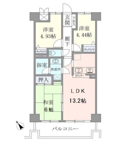 サンリヴァ隅田（604） 間取り図画像