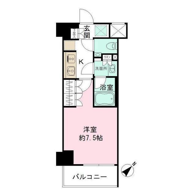 ＯＮＥ　ＲＯＯＦ　ＦＬＡＴ　ＴＳＵＫＩＳＨＩＭＡ（106） 間取り図画像