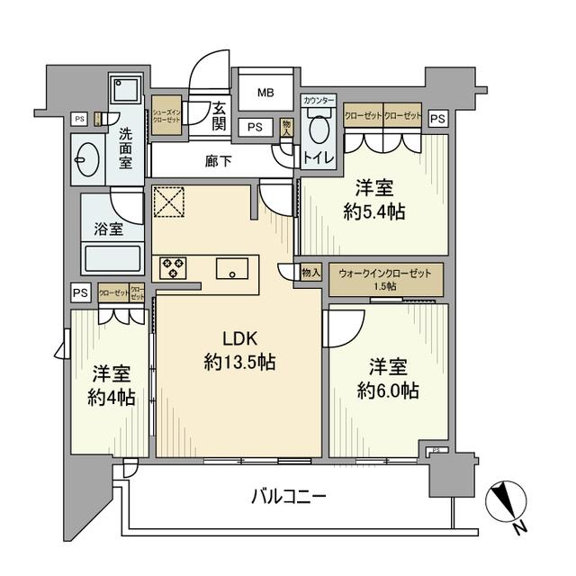 リビオ蒲田ザ・ゲート 間取り図画像