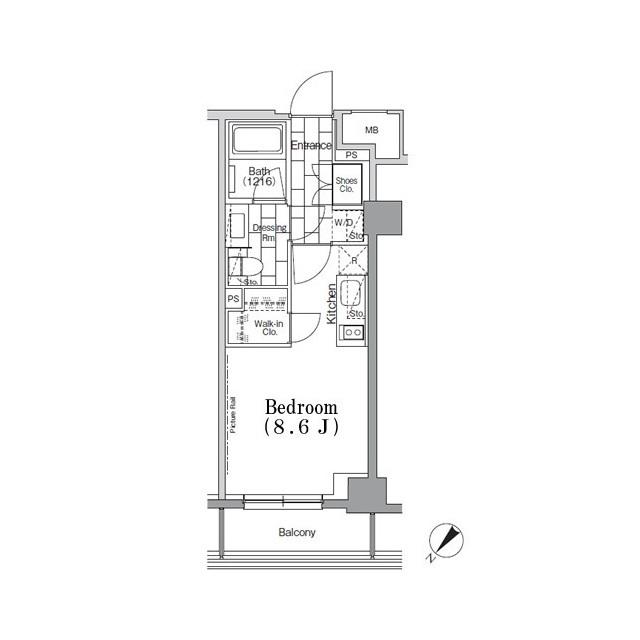 ＯＮＥ　ＲＯＯＦ　ＦＬＡＴ　ＴＳＵＫＩＳＨＩＭＡ（807） 間取り図画像