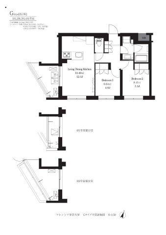 フレンシア学芸大学（201） 間取り図画像