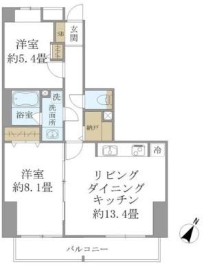 ＳＳ．ＦＬＡＴ神楽坂ｓｏｕｔｈ（1002） 間取り図画像