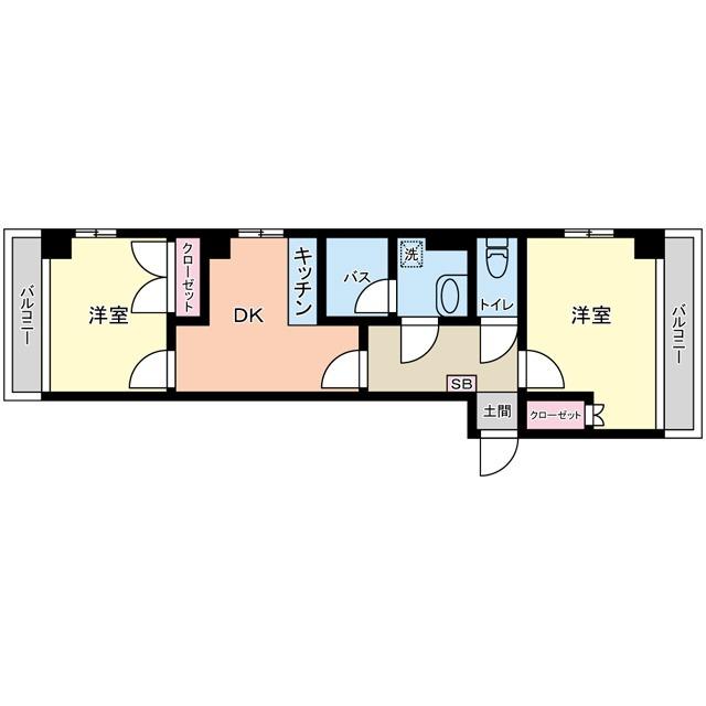 墨田区立川マンション 間取り図画像