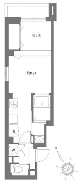 エムジェイプレイス目黒（402） 間取り図画像