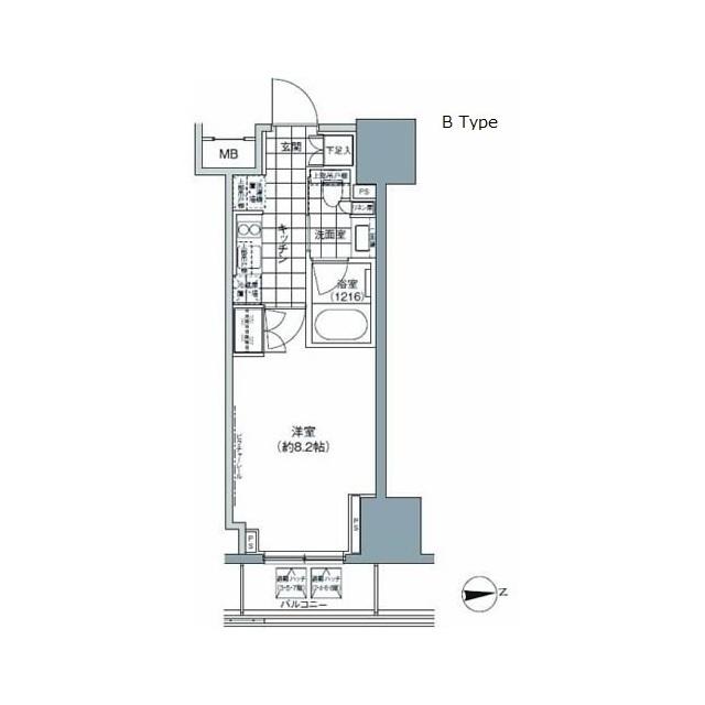 パークハビオ上野３丁目（502） 間取り図画像