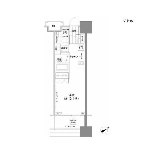 パークハビオ西新宿（503） 間取り図画像