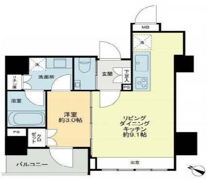 CONOE一番町（402） 間取り図画像