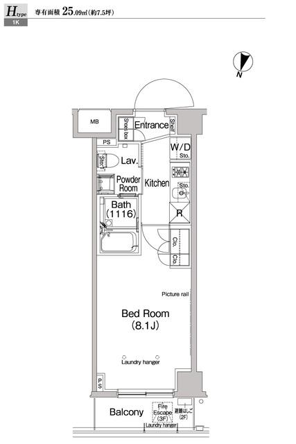 プラウドフラット学芸大学Ⅱ（407） 間取り図画像