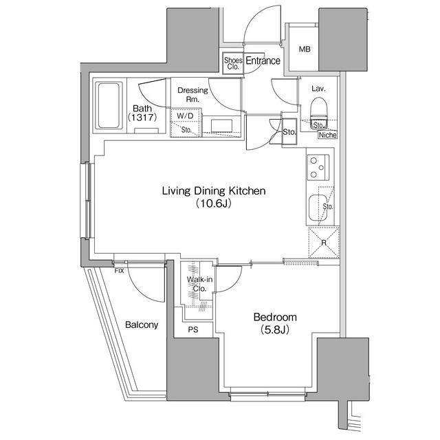 ザ・パークハビオ本郷菊坂（501） 間取り図画像