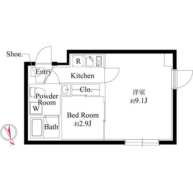レジデンス北新宿（0201） 間取り図画像