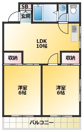 錦糸町パークハイツ第二宮田ビル（203） 間取り図画像