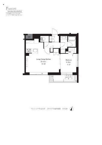 フレンシア学芸大学（304） 間取り図画像
