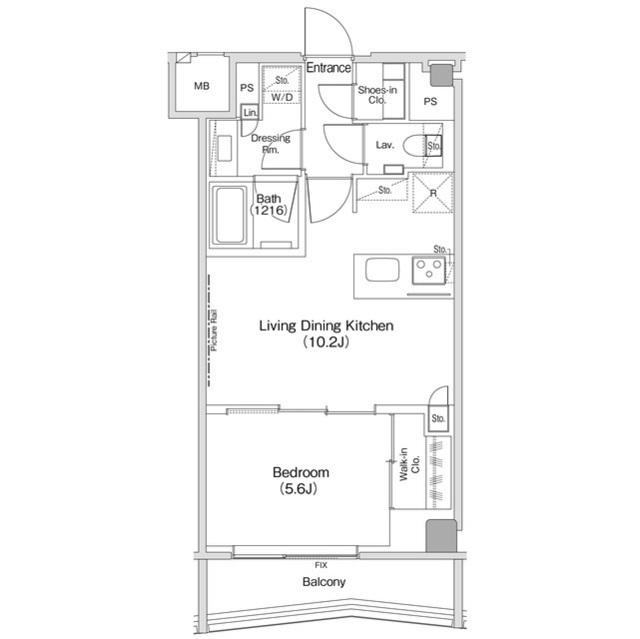 ザ・パークハビオ渋谷クロス（614） 間取り図画像