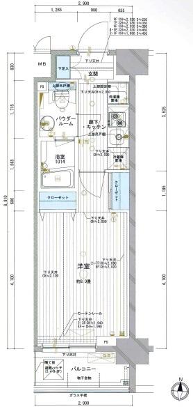 ＡＸＡＳ東京ＥＡＳＴ（802） 間取り図画像