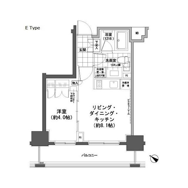 パークハビオ人形町（905） 間取り図画像