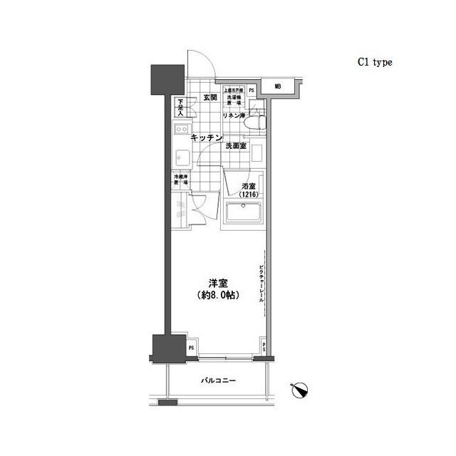 パークハビオ人形町（703） 間取り図画像