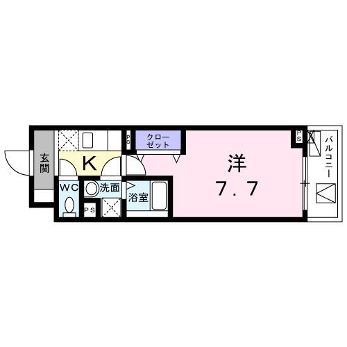 ウエスト　シックス（307） 間取り図画像