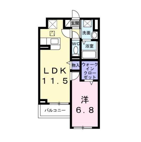アンソレイユ（103） 間取り図画像