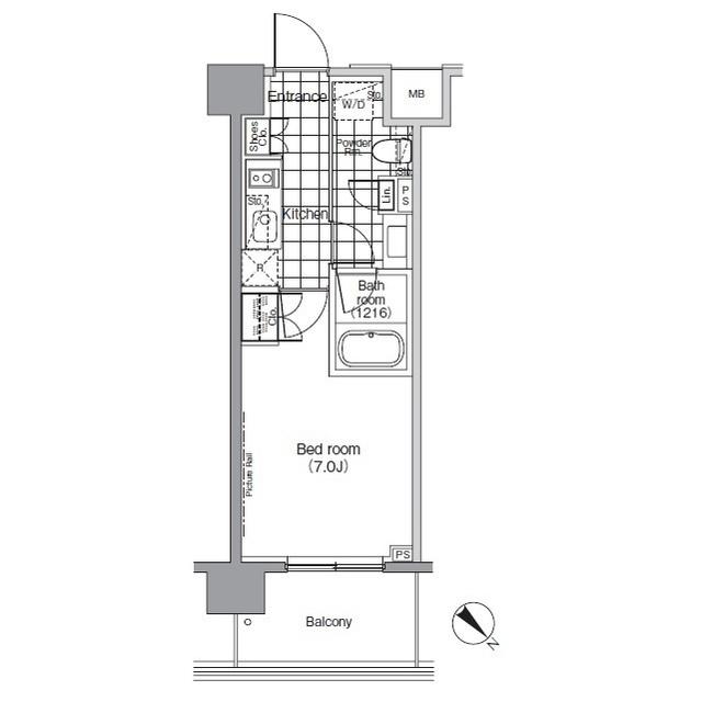 パークハビオ赤坂（1003） 間取り図画像