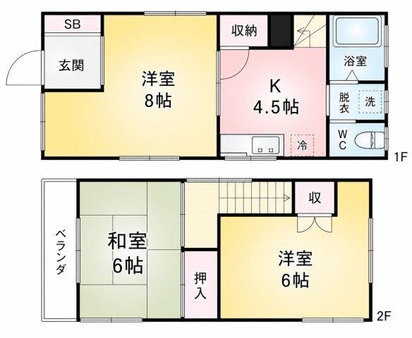 北小岩5丁目戸建て 間取り図画像