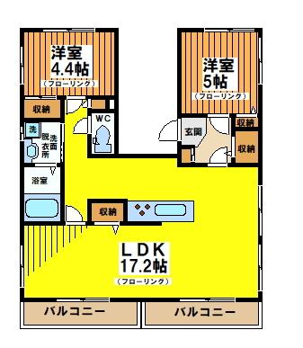 杉並区高井戸東マンション 間取り図画像