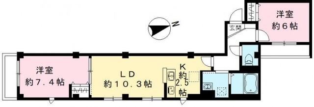 チェリッシュ（303号室） 間取り図画像