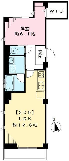 プラサート22（305号室） 間取り図画像