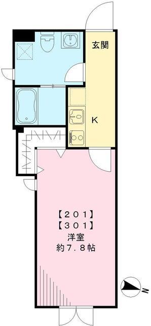 LAPiS COURT YOTSUYA（301号室） 間取り図画像