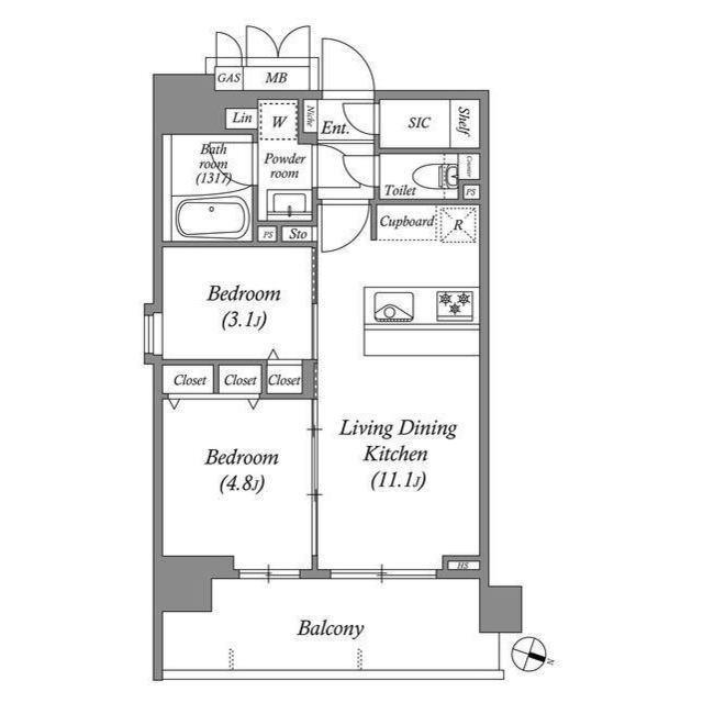 スプランディッド南千住DUE（0801） 間取り図画像