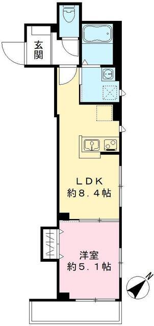エラーブル上原（203号室） 間取り図画像