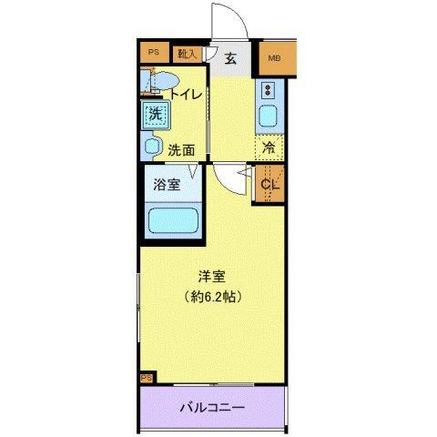 クレヴィスタ方南町Ⅱ（201） 間取り図画像
