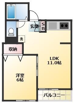 ティブロンコート（202） 間取り図画像
