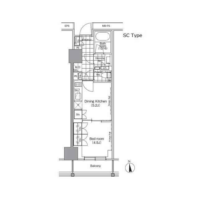 パークハビオ門前仲町（804） 間取り図画像