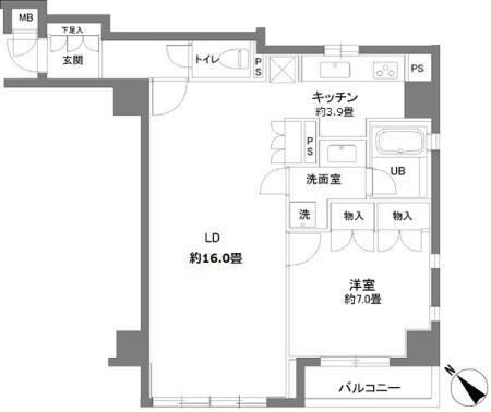 カスタリアお茶の水（505） 間取り図画像