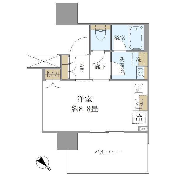 Ｂｒｉｌｌｉａ　Ｔｏｗｅｒ　浜離宮（619） 間取り図画像