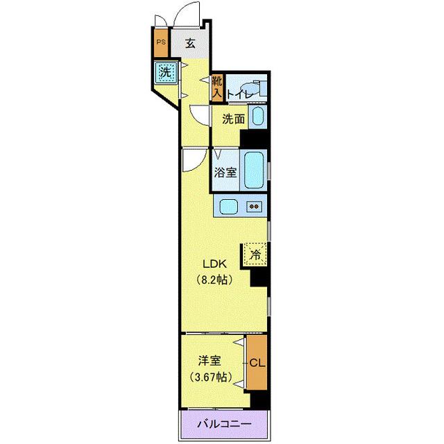 ゼファーズ日本橋浜町（5A） 間取り図画像