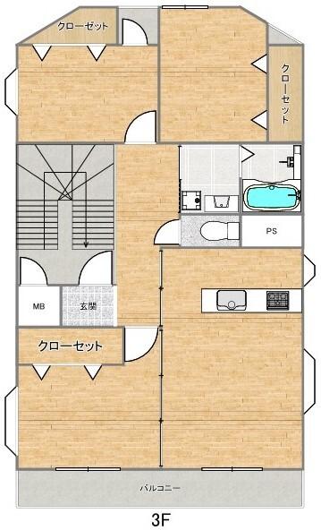 オーイーエム蓮根ビル（3F） 間取り図画像