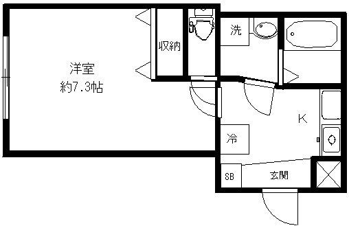 フォセット明大前（404） 間取り図画像