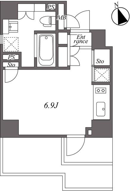 港区麻布十番マンション 間取り図画像