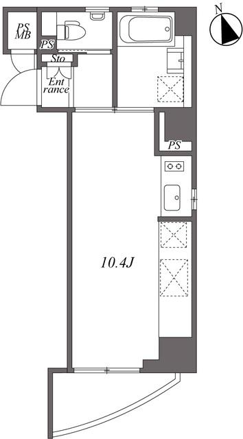 港区麻布十番マンション 間取り図画像